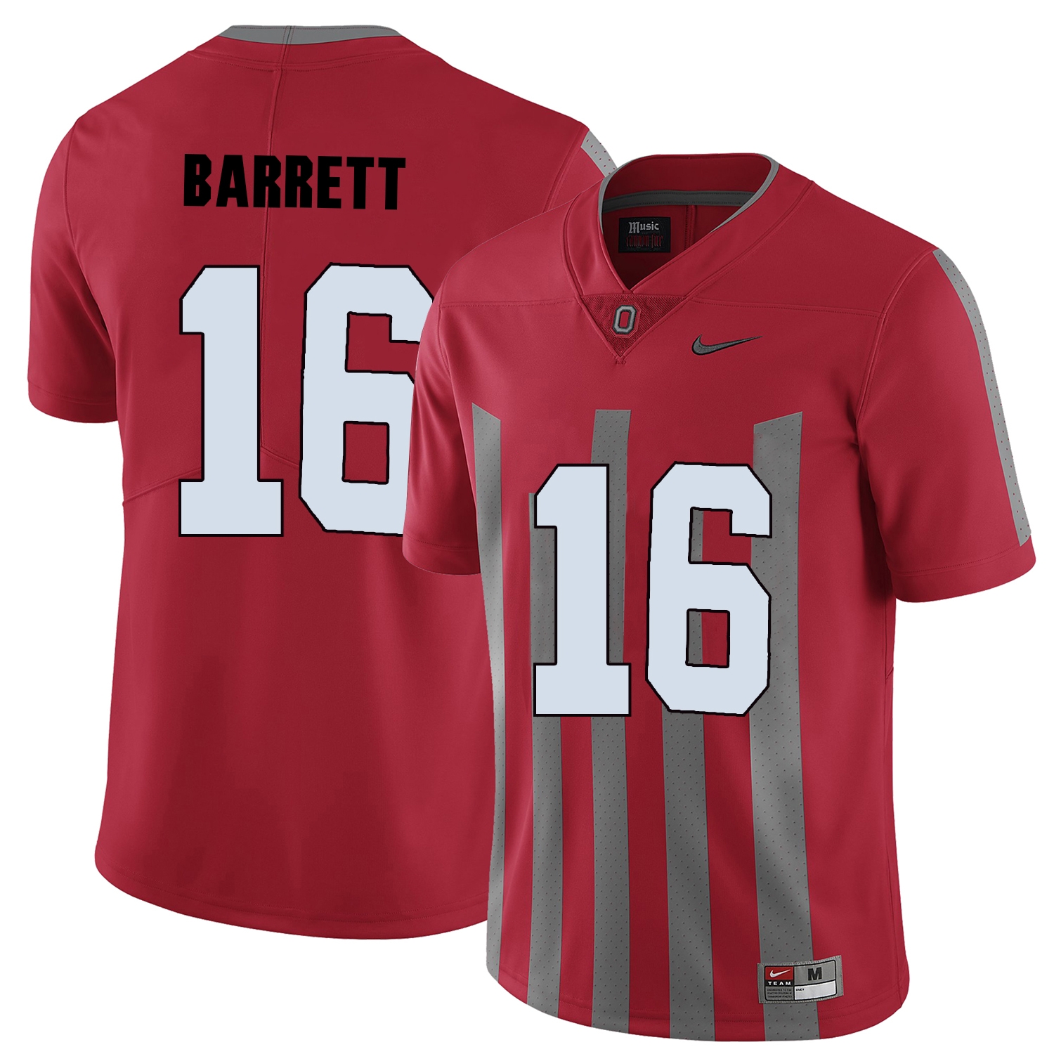 Ohio State Buckeyes Men's NCAA J.T. Barrett #16 Red Elite College Football Jersey ZDP5249PV